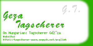 geza tagscherer business card